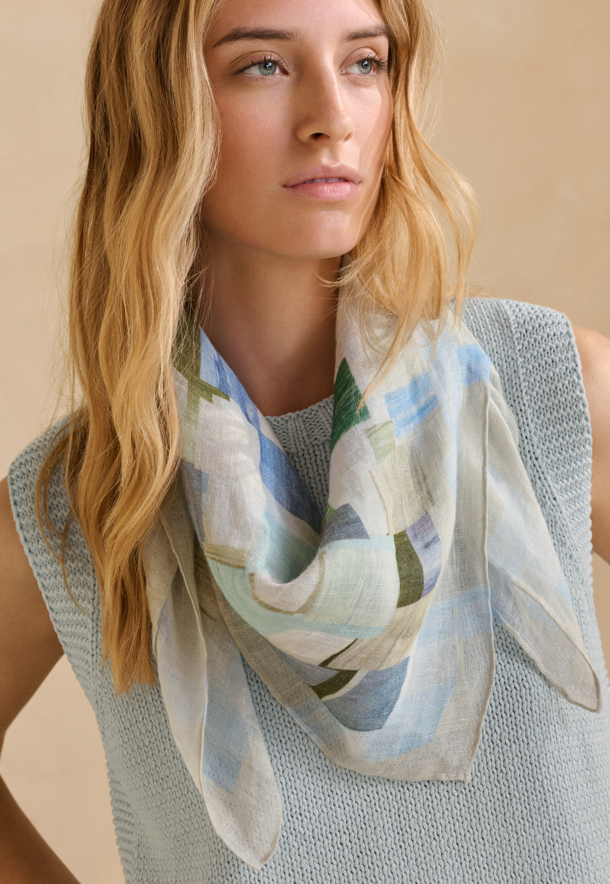 Large printed scarf