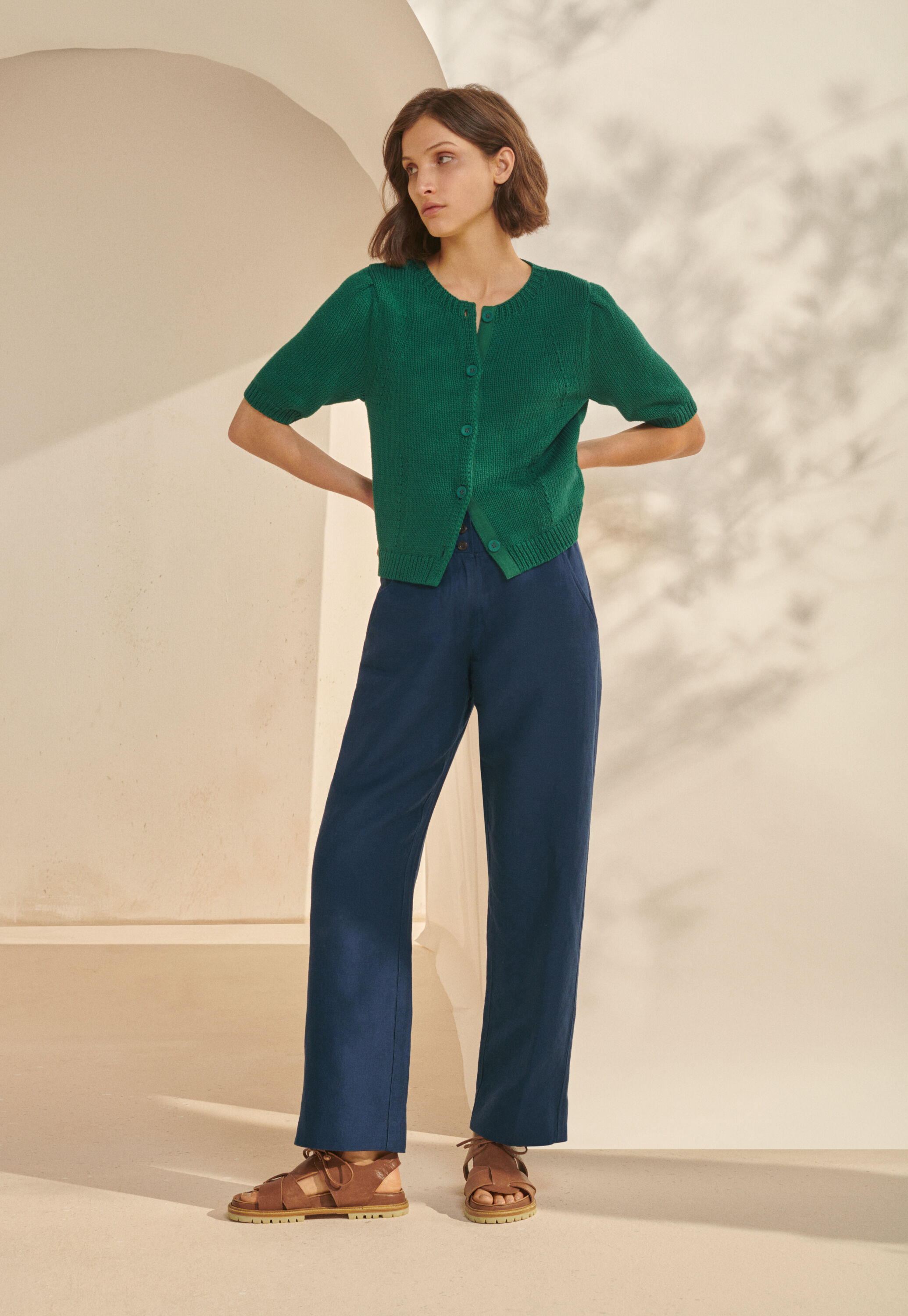 Peplum-detail dress