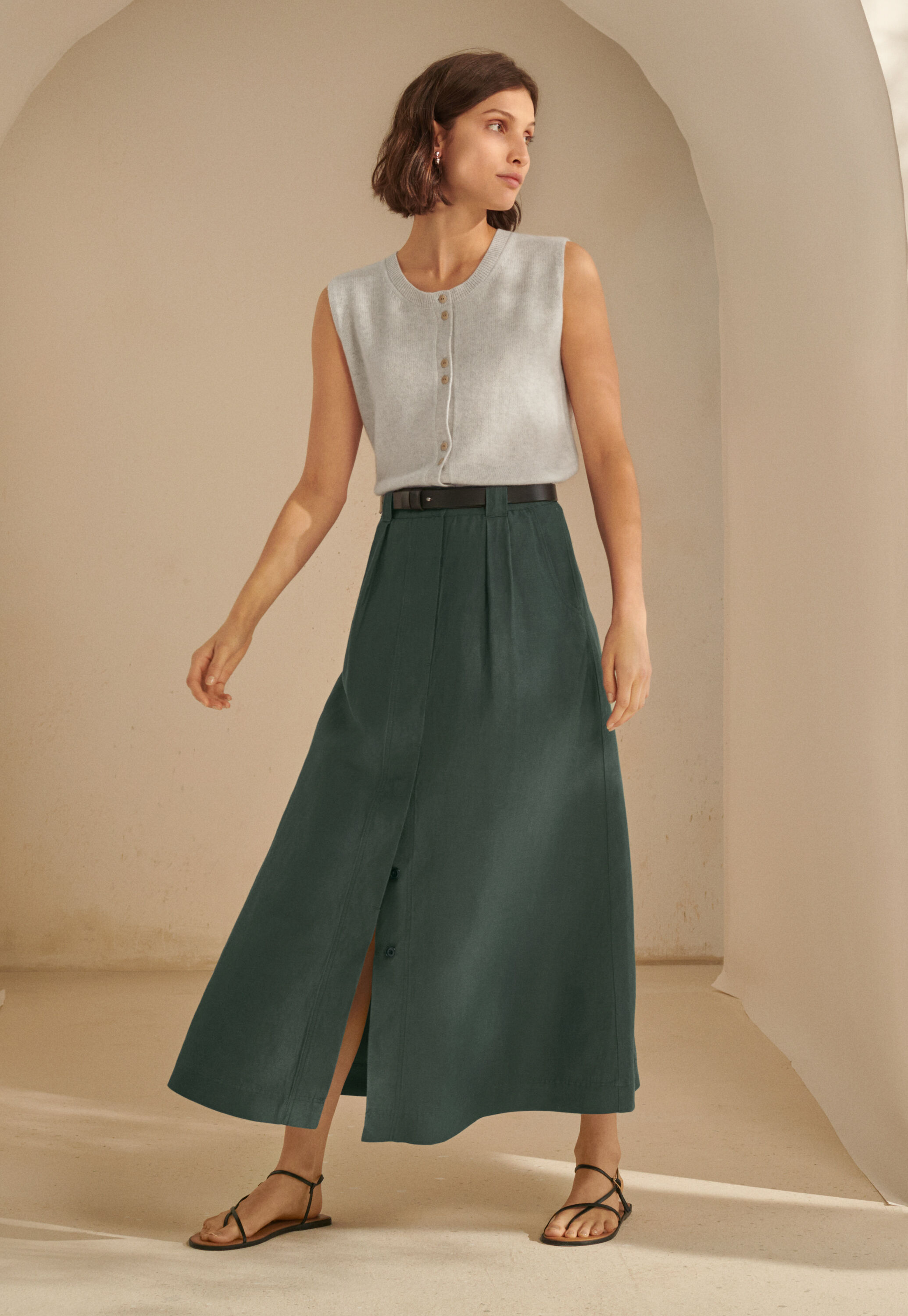 Peplum-detail dress