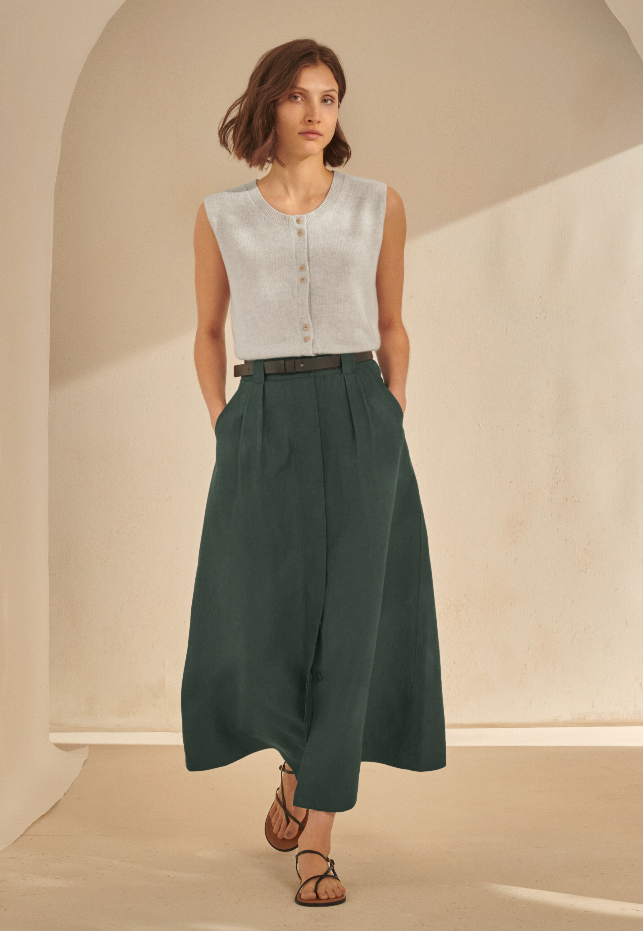 Peplum-detail dress