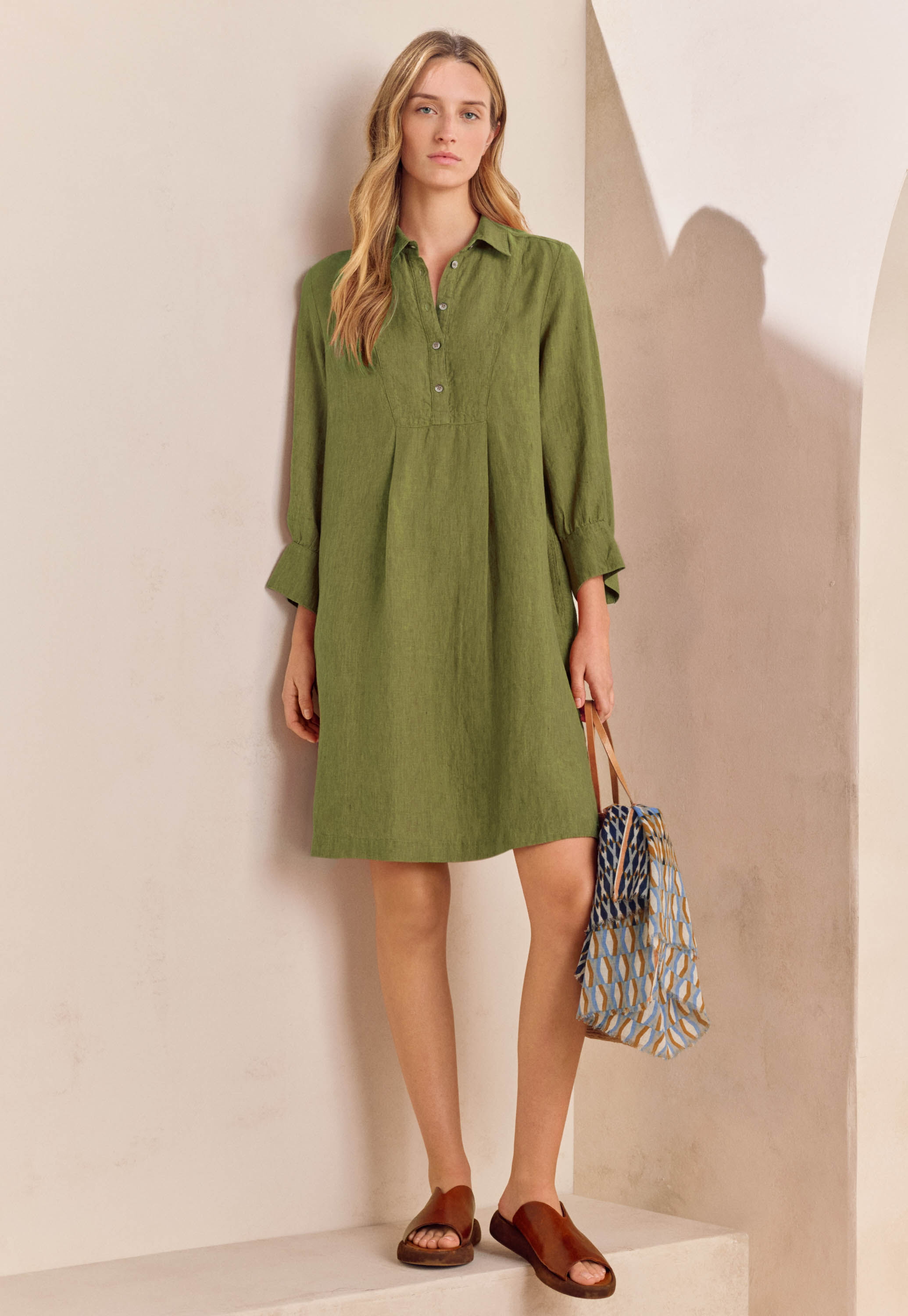 Peplum-detail dress