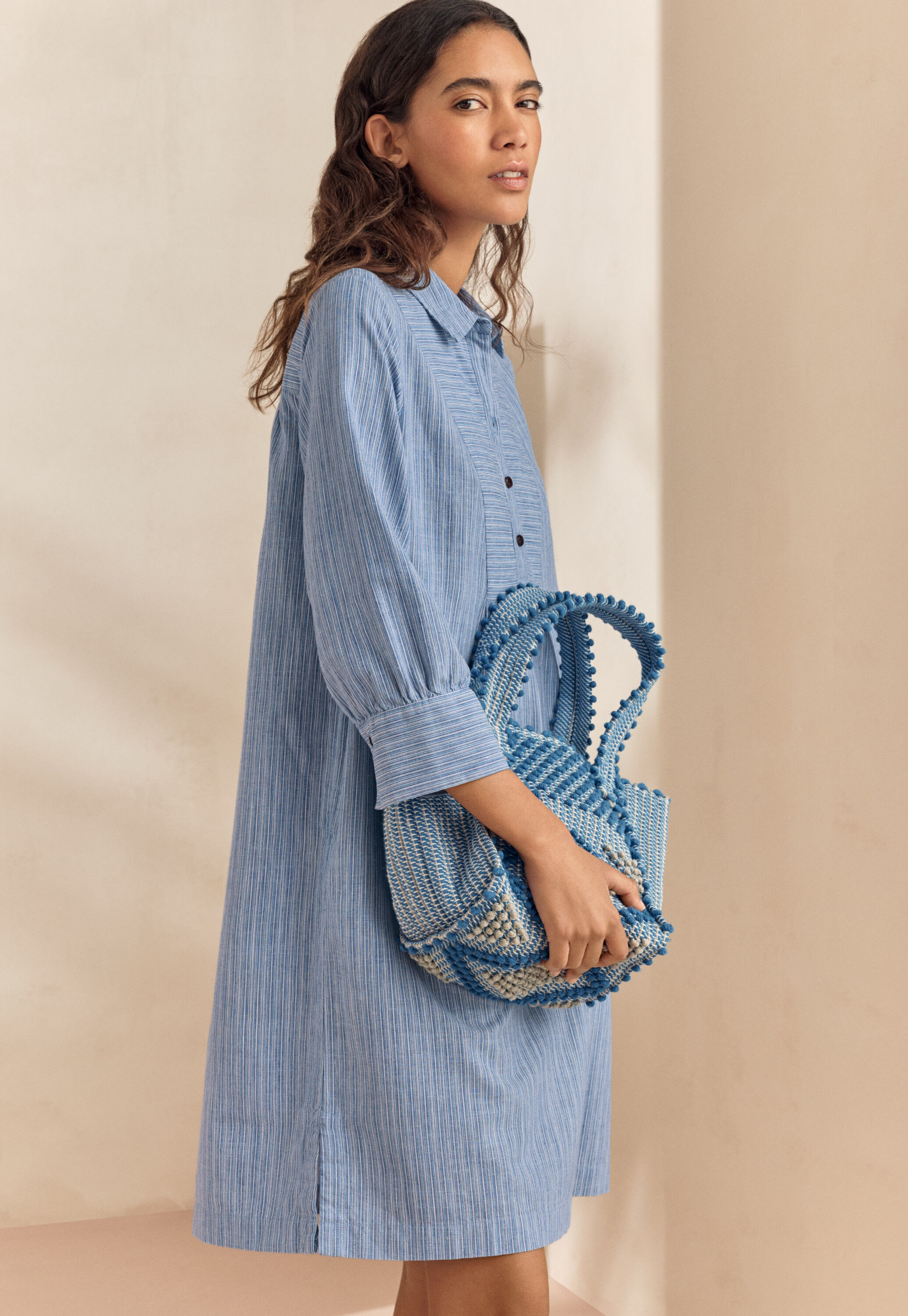 Peplum-detail dress
