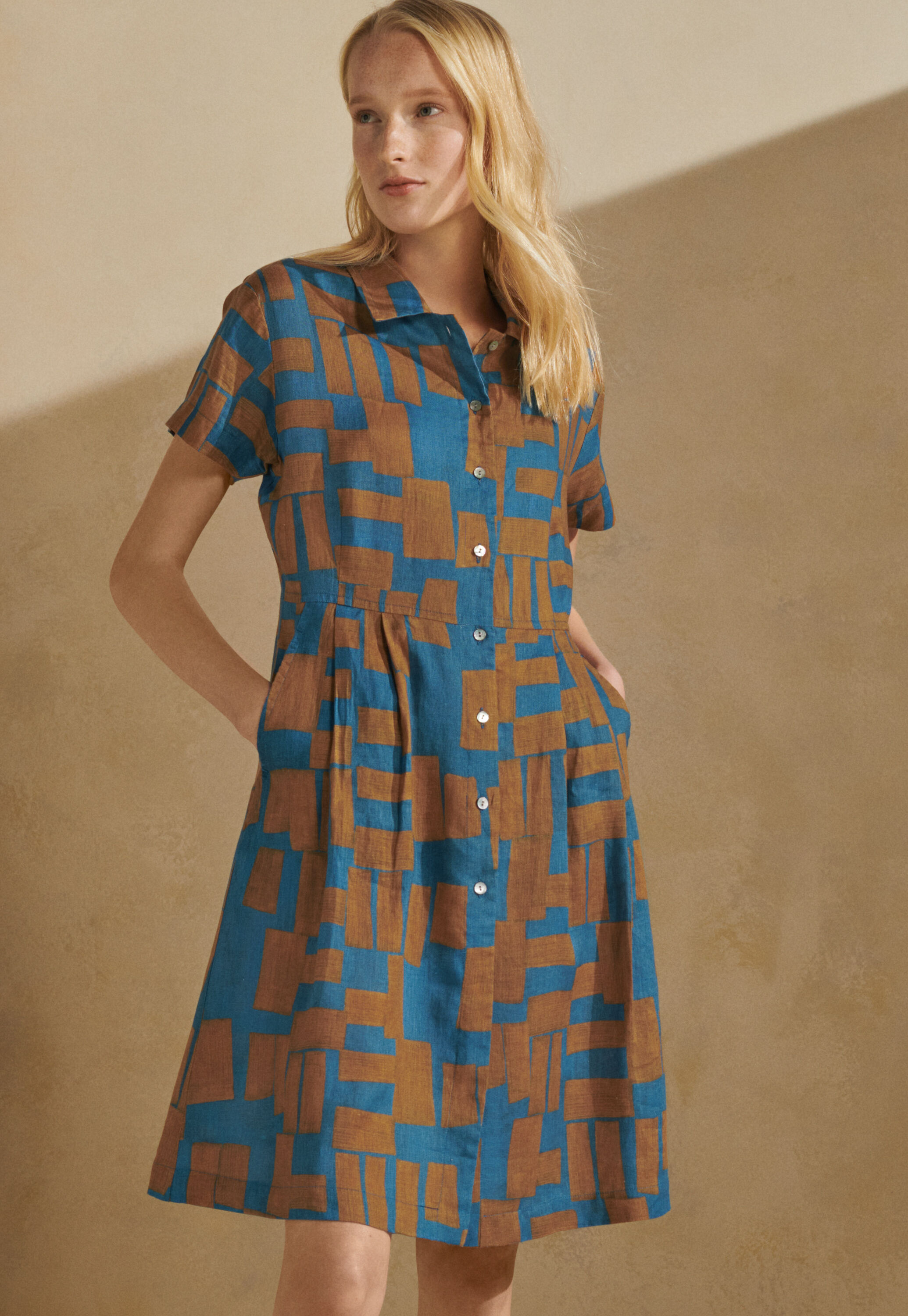 Peplum-detail dress