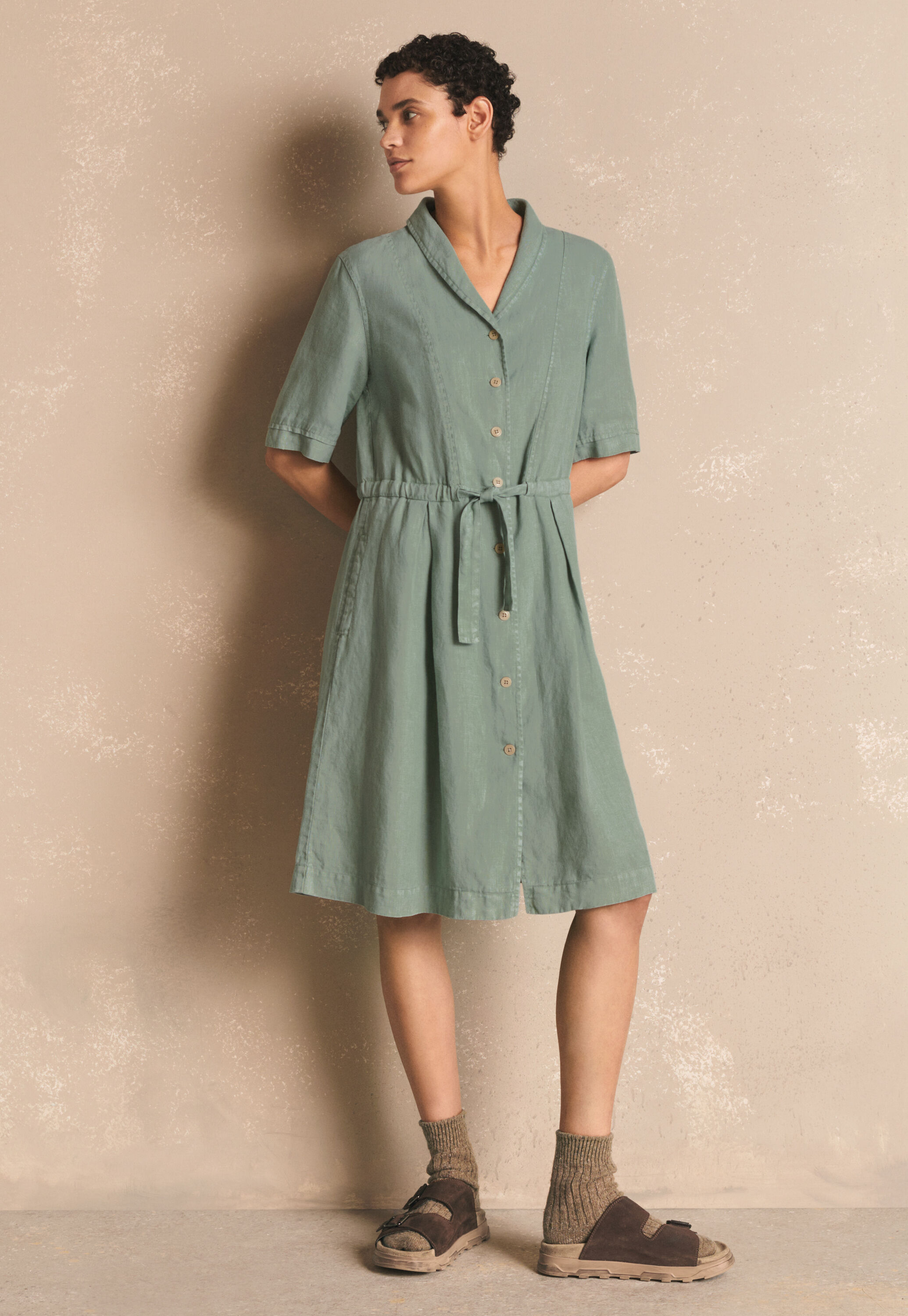 Peplum-detail dress