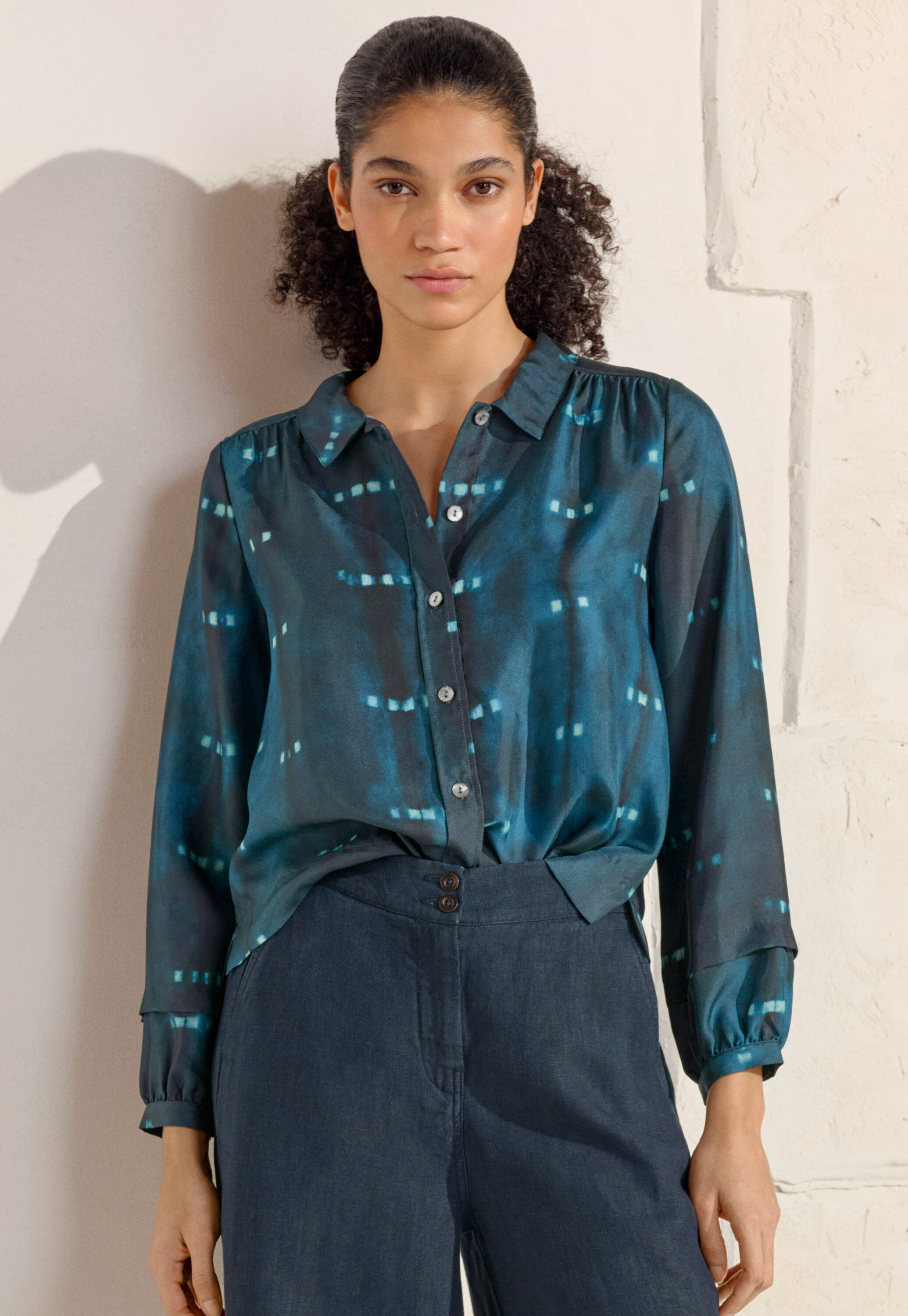 Peplum-detail dress