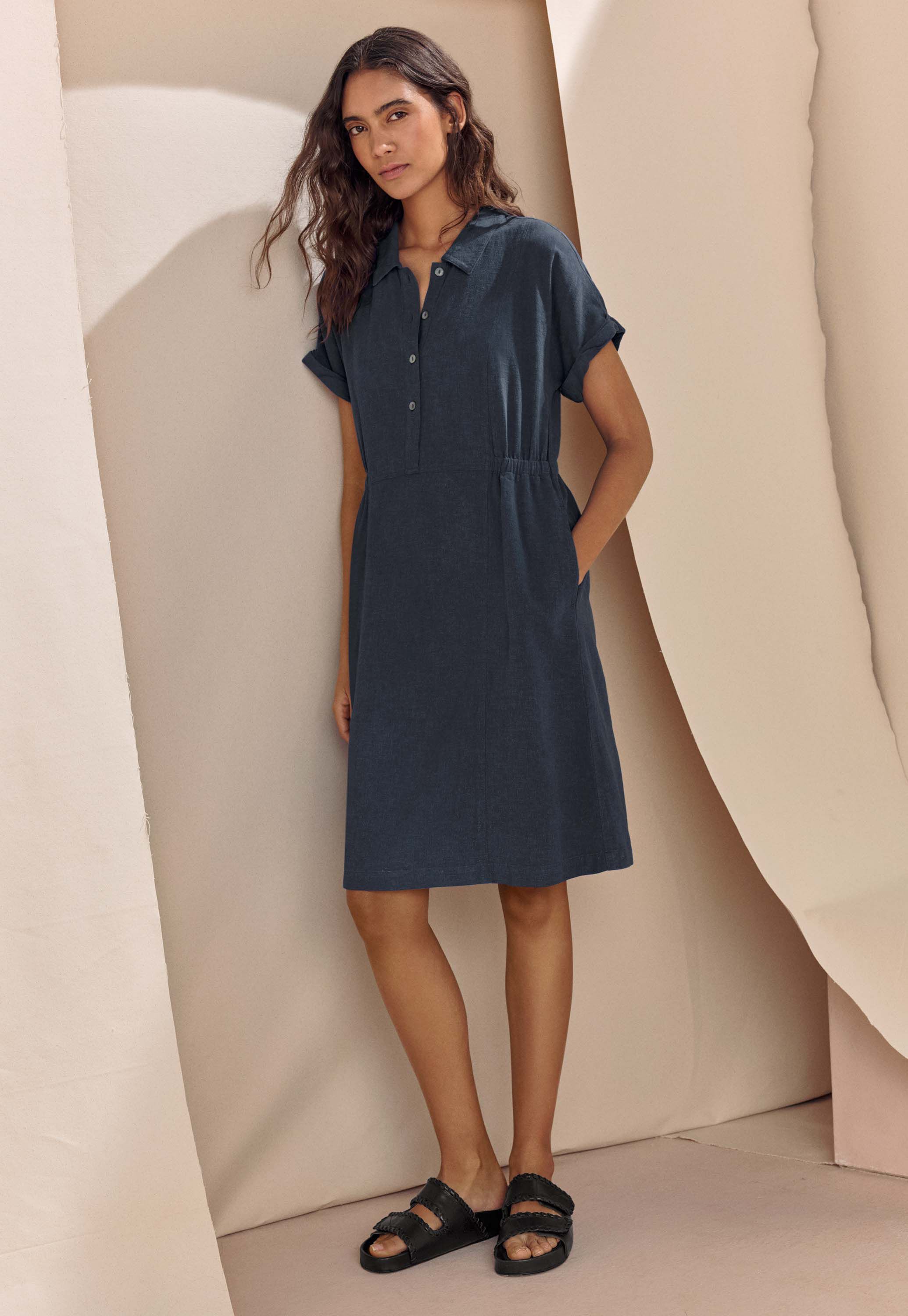 Peplum-detail dress