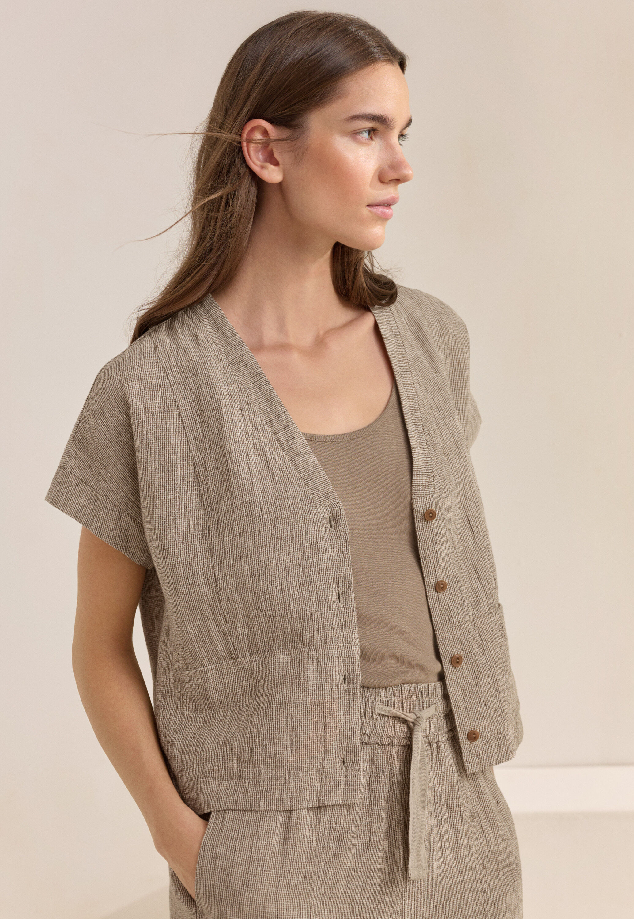 Peplum-detail dress