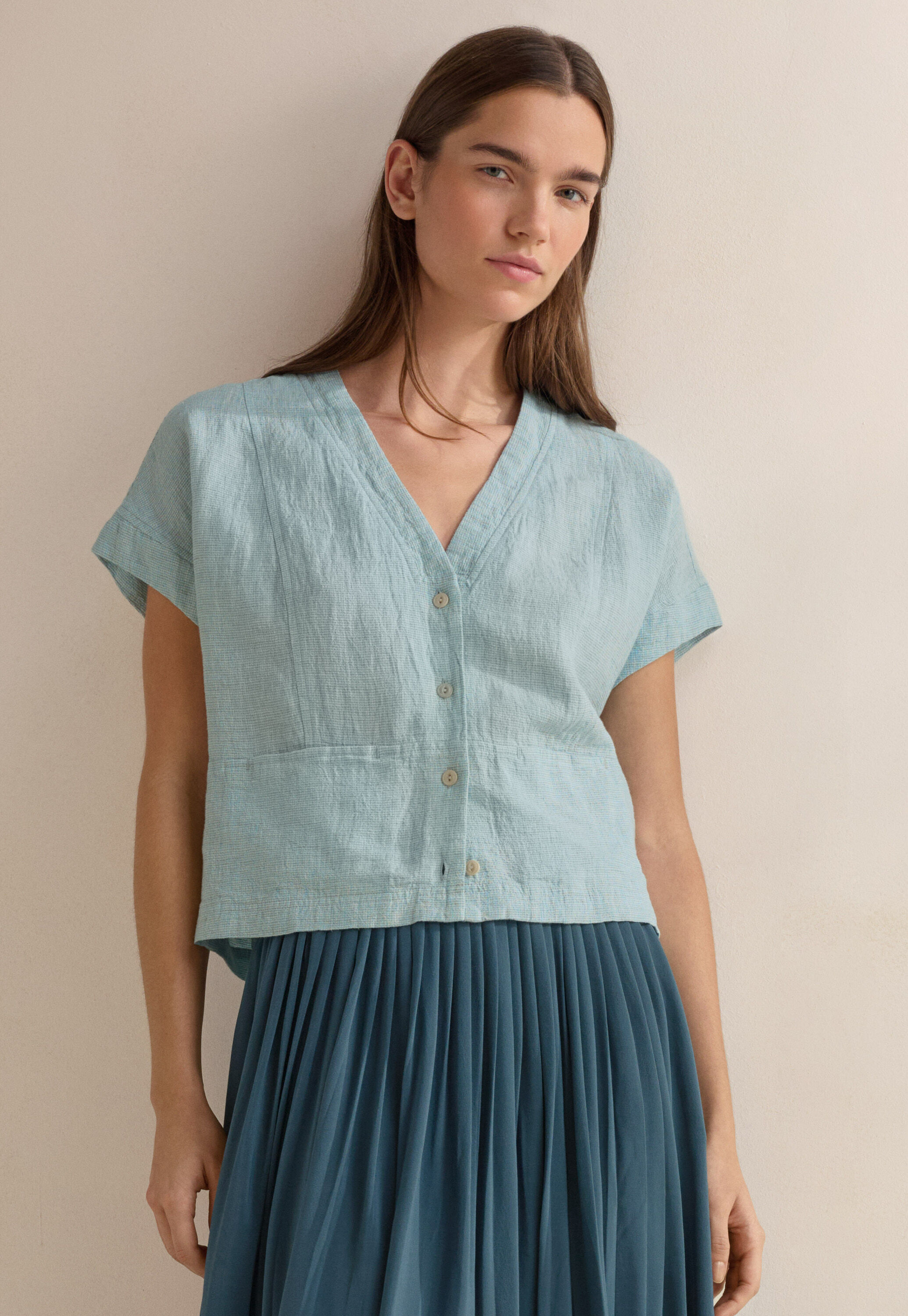 Peplum-detail dress