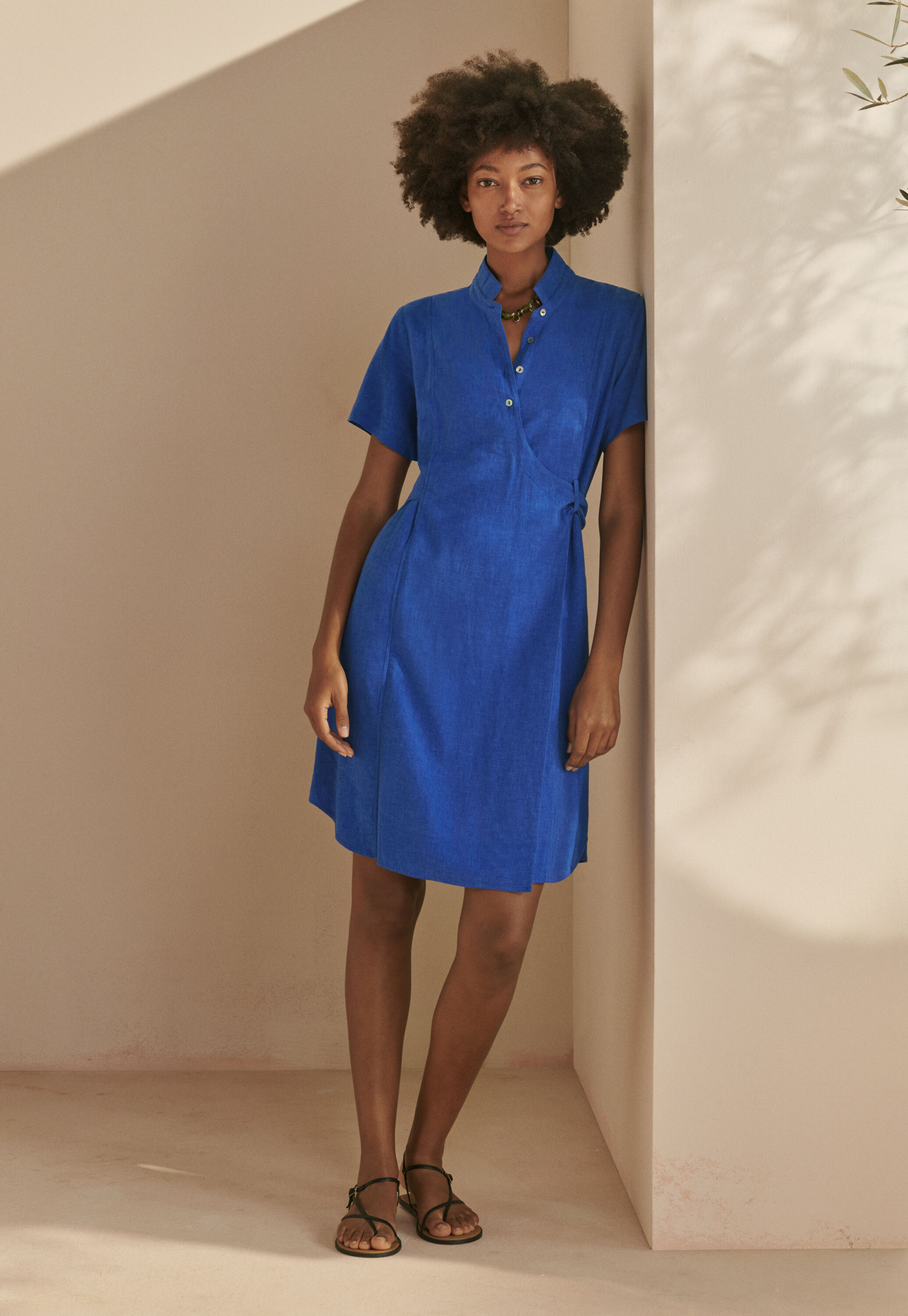 Peplum-detail dress