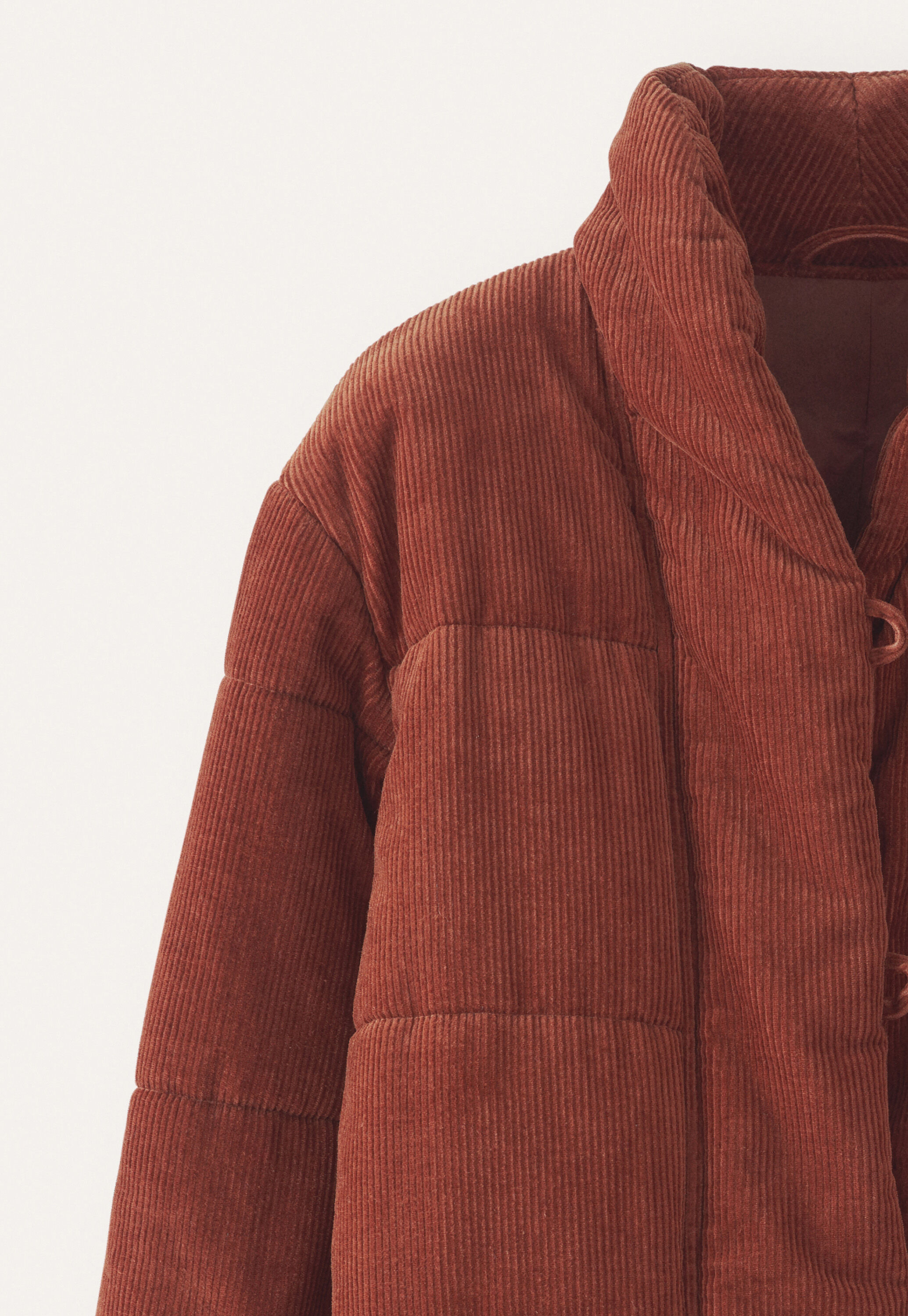 Padded shawl-collar coat