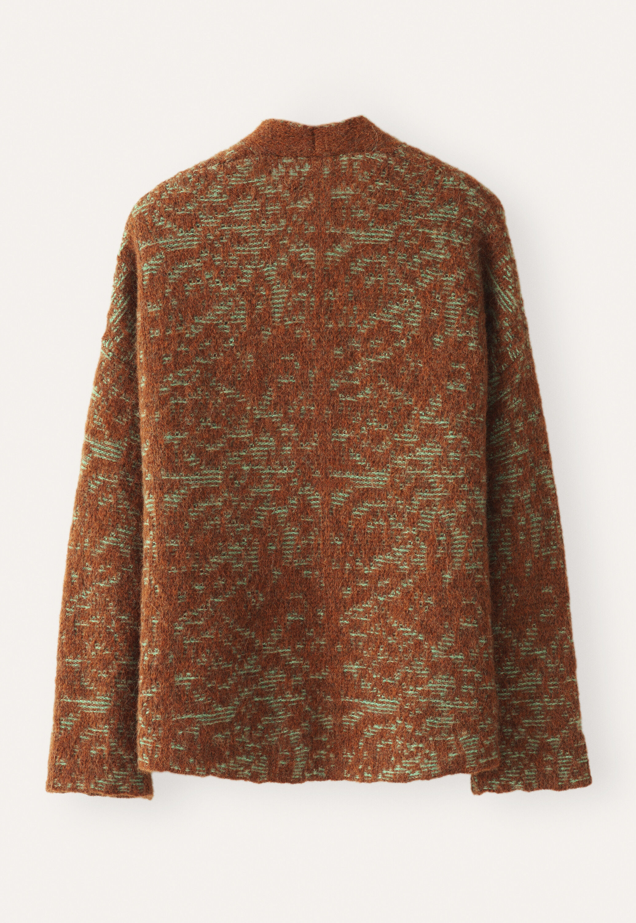 Lace-stitch kimono cardigan