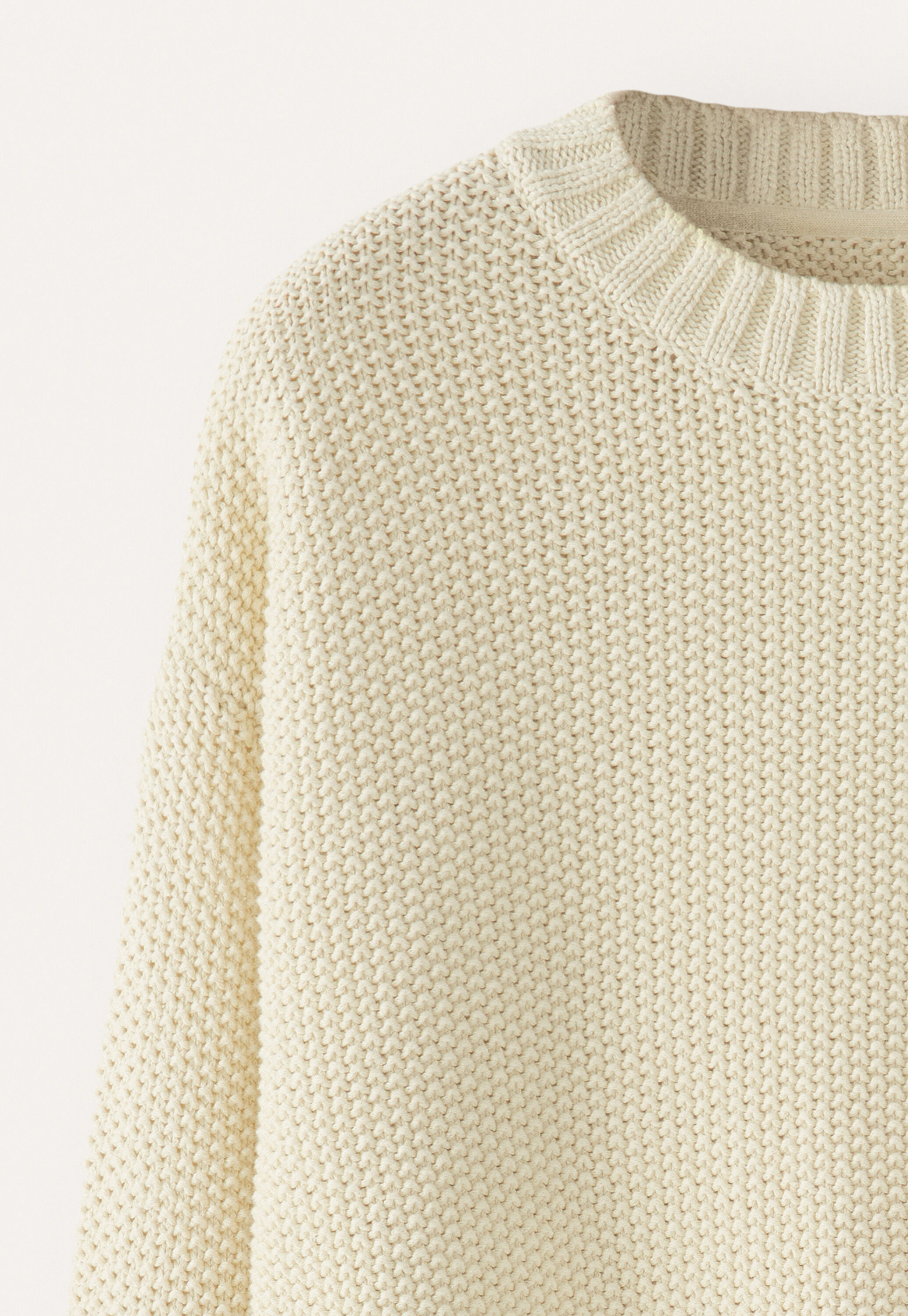 Moss-stitch sweater
