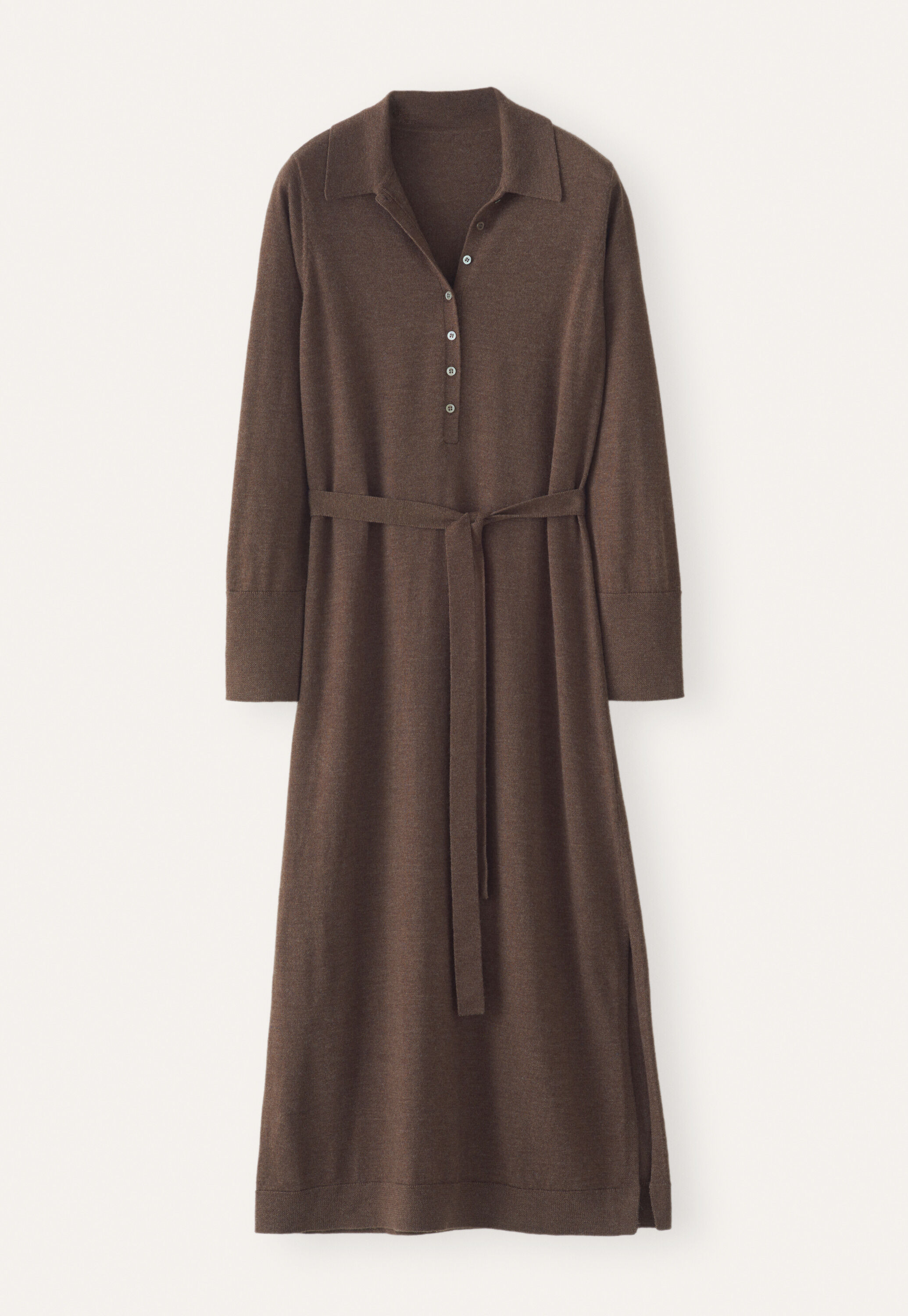 Knitted tie-waist dress