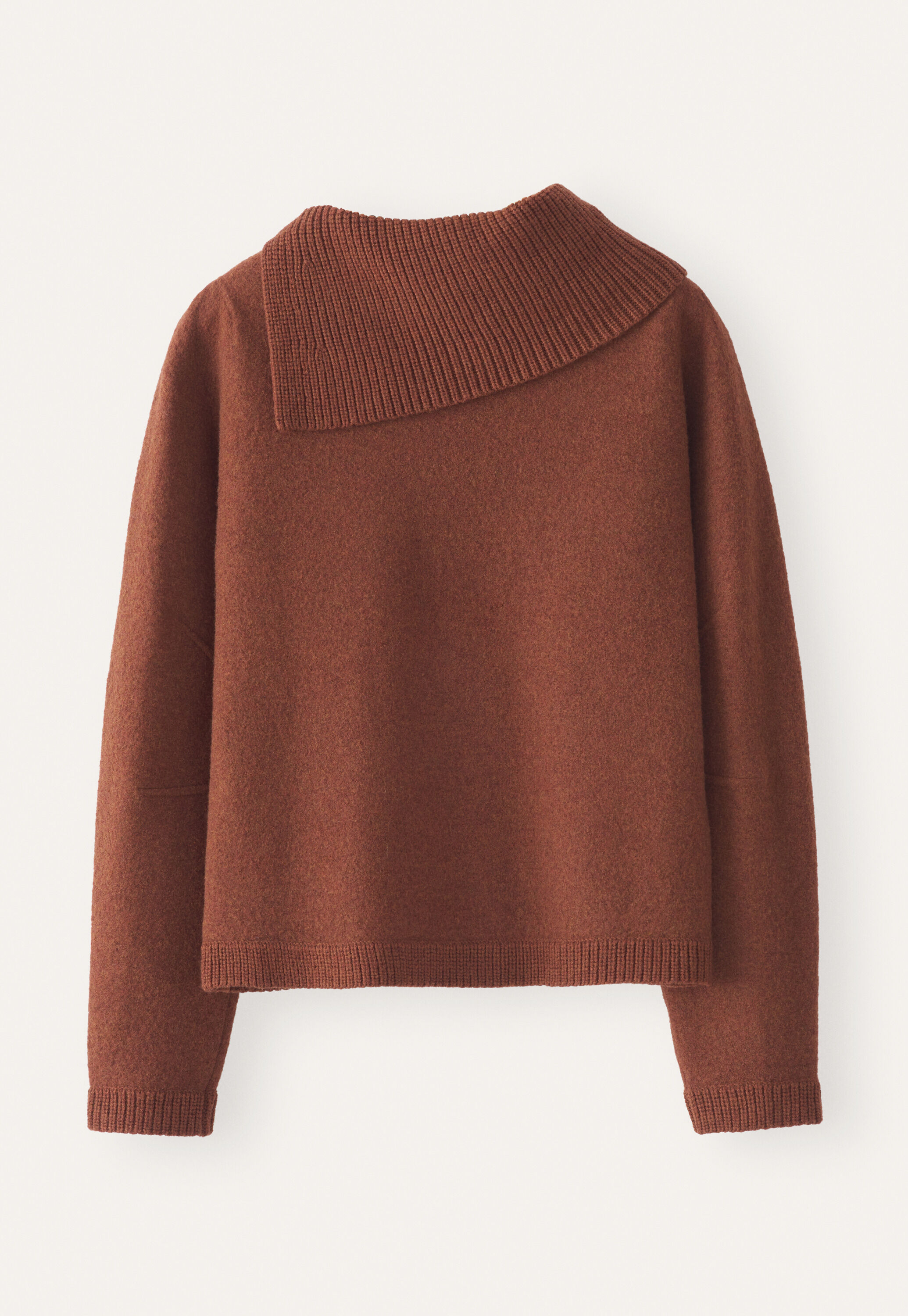 Split-collar sweater